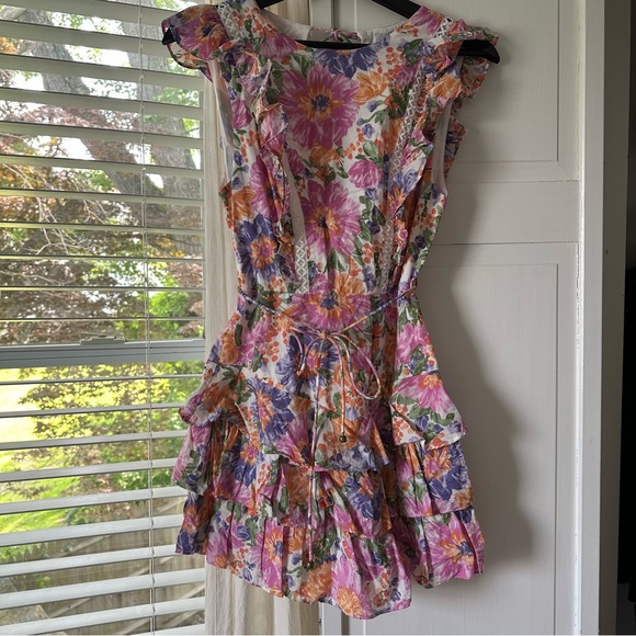 Floral Ruffle Mini Dress - Picture 7 of 11